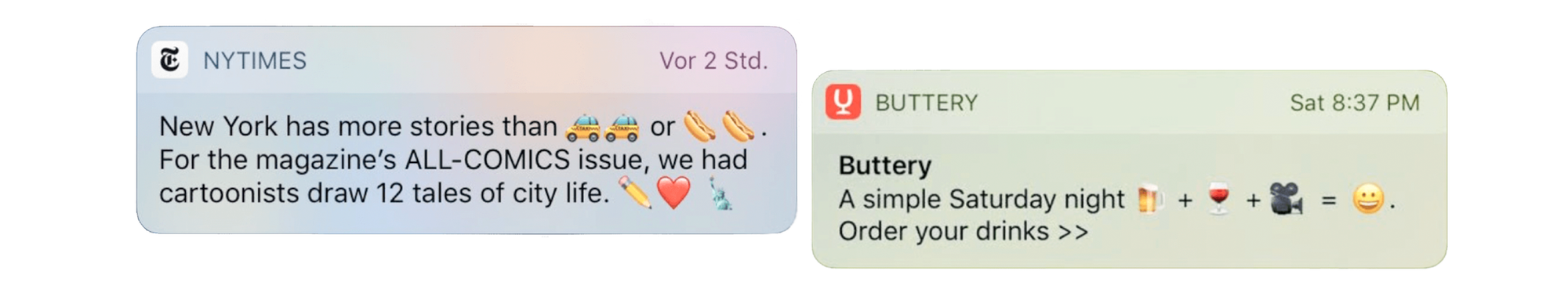 Push notifications with emojis - Examples