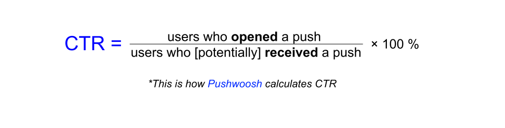 Push notification CTR formula - Pushwoosh