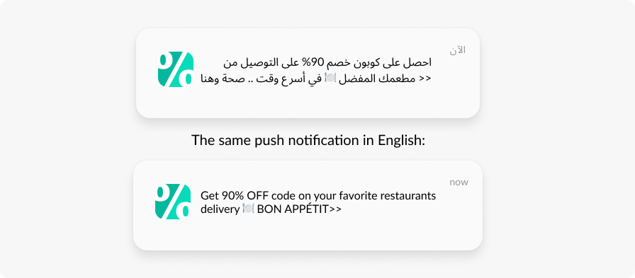 Push notifications day 1 engagement coupons and disounts apps