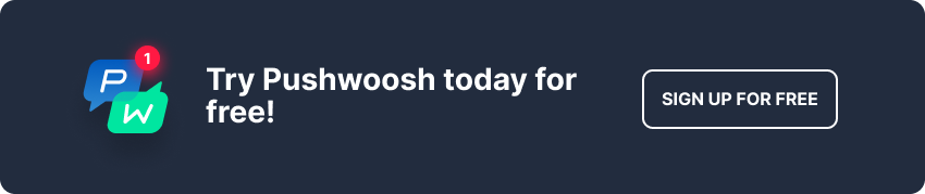 Sign up to Pushwoosh banner
